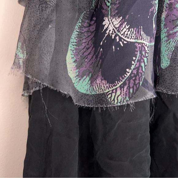 New XS Objects Without Meaning Dress Halter Style  Boho Sleeveless Layered - Picture 7 of 15